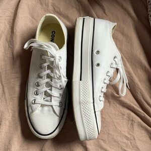 White Platform Converse